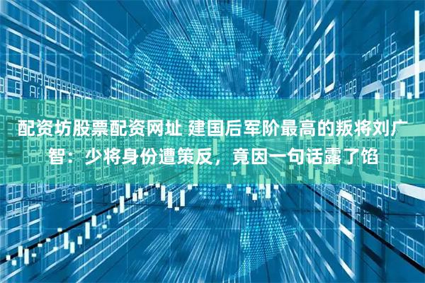 配资坊股票配资网址 建国后军阶最高的叛将刘广智：少将身份遭策反，竟因一句话露了馅